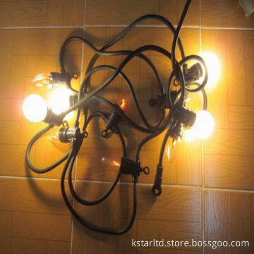 Party Light String, 10pcs E14 Socket, 40cm Socket Space. with 1.5m Power Cord and EU Plug, 230V